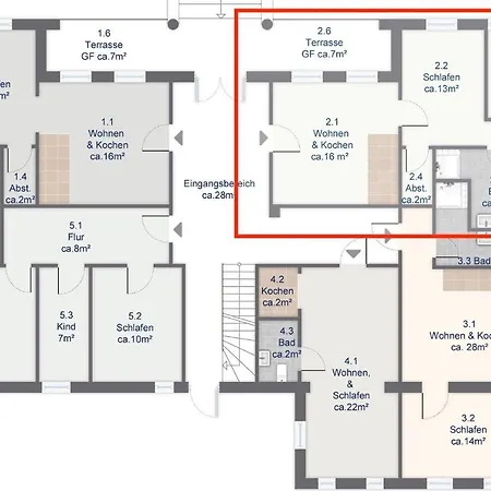 Ferienwohnung Strandgut - Sanssouci Appartamento